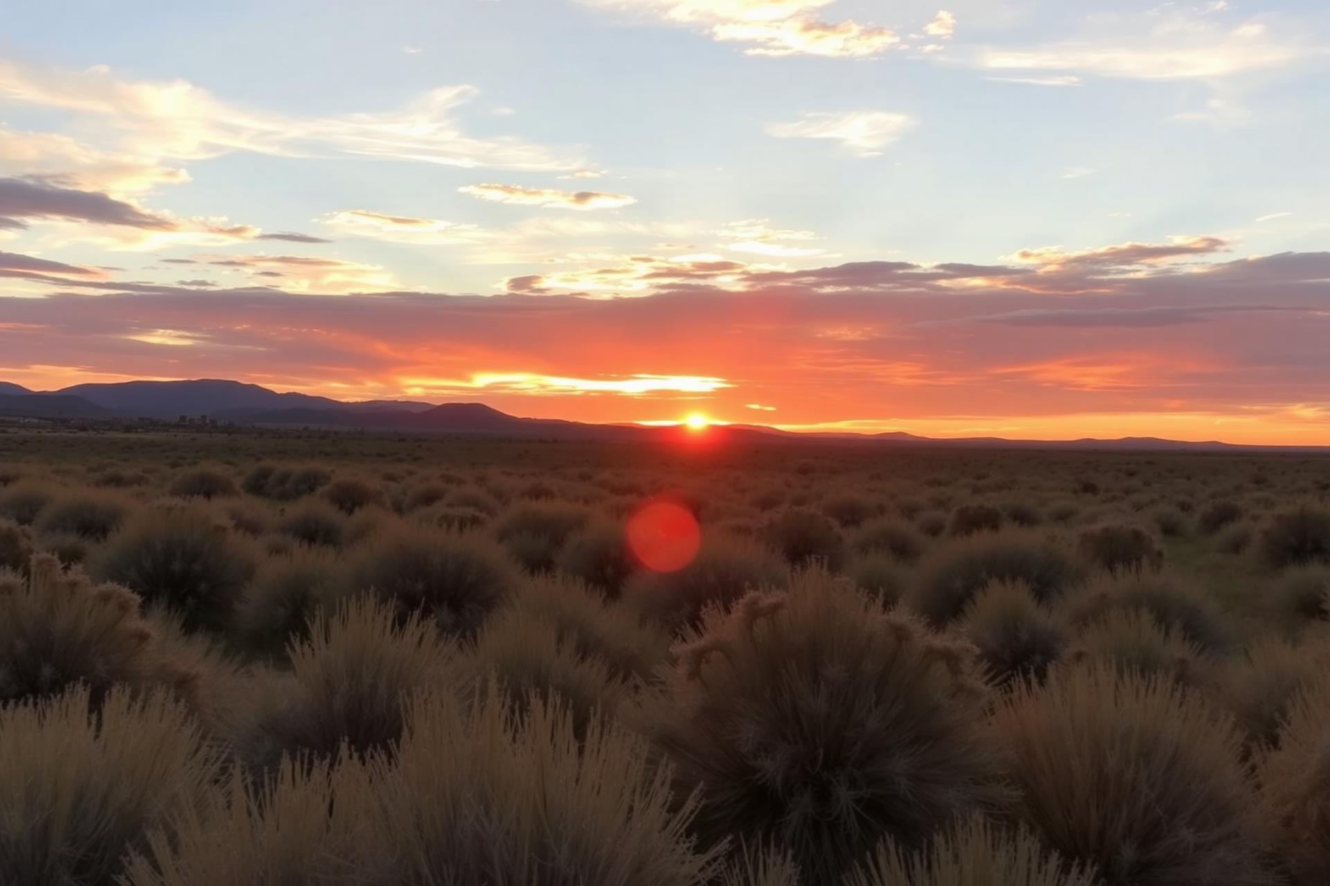 Wyoming desert sunset